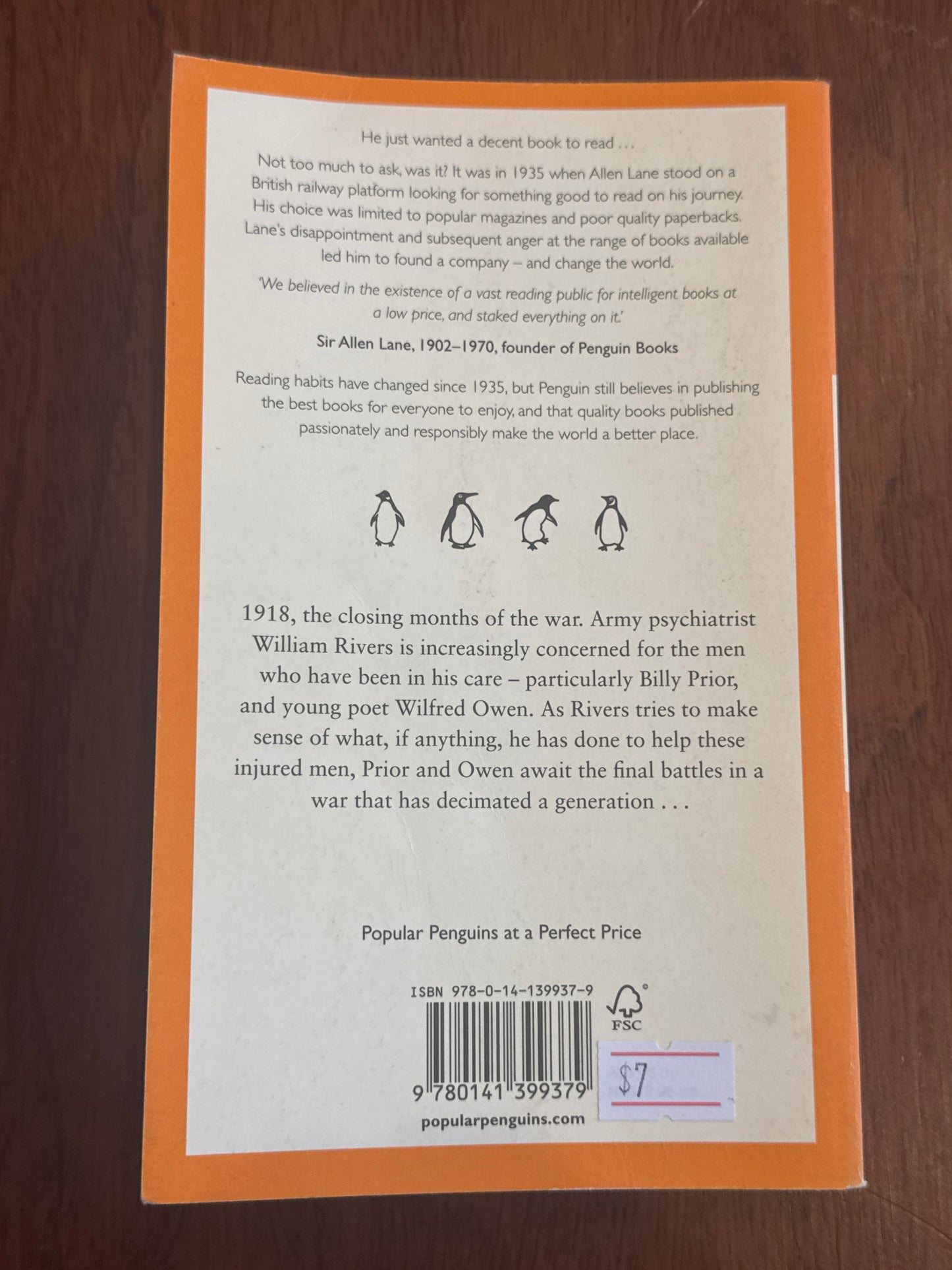 Ghost Road. Pat Barker. 2010.