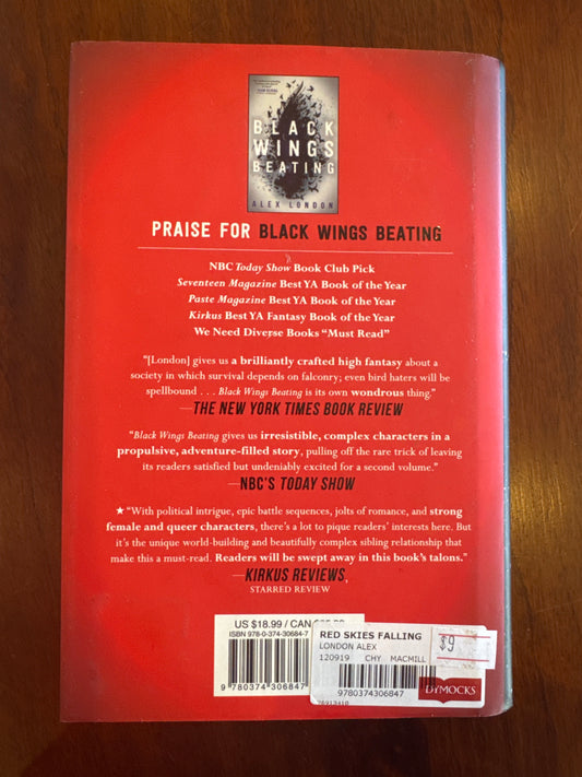 Red Skies Falling. Alex London. 2019.