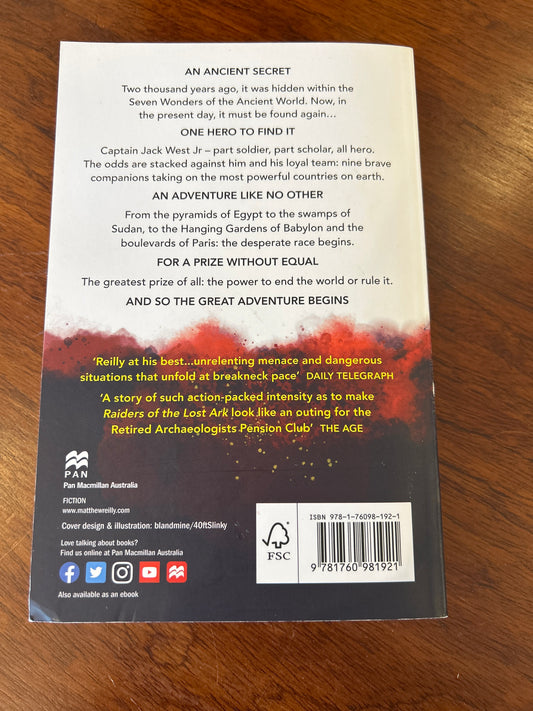 Seven ancient wonders. Matthew Reilly. 2023.