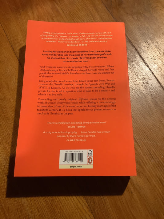Wifedom: Mrs Orwell’s invisible life. Anna Funder. 2023.