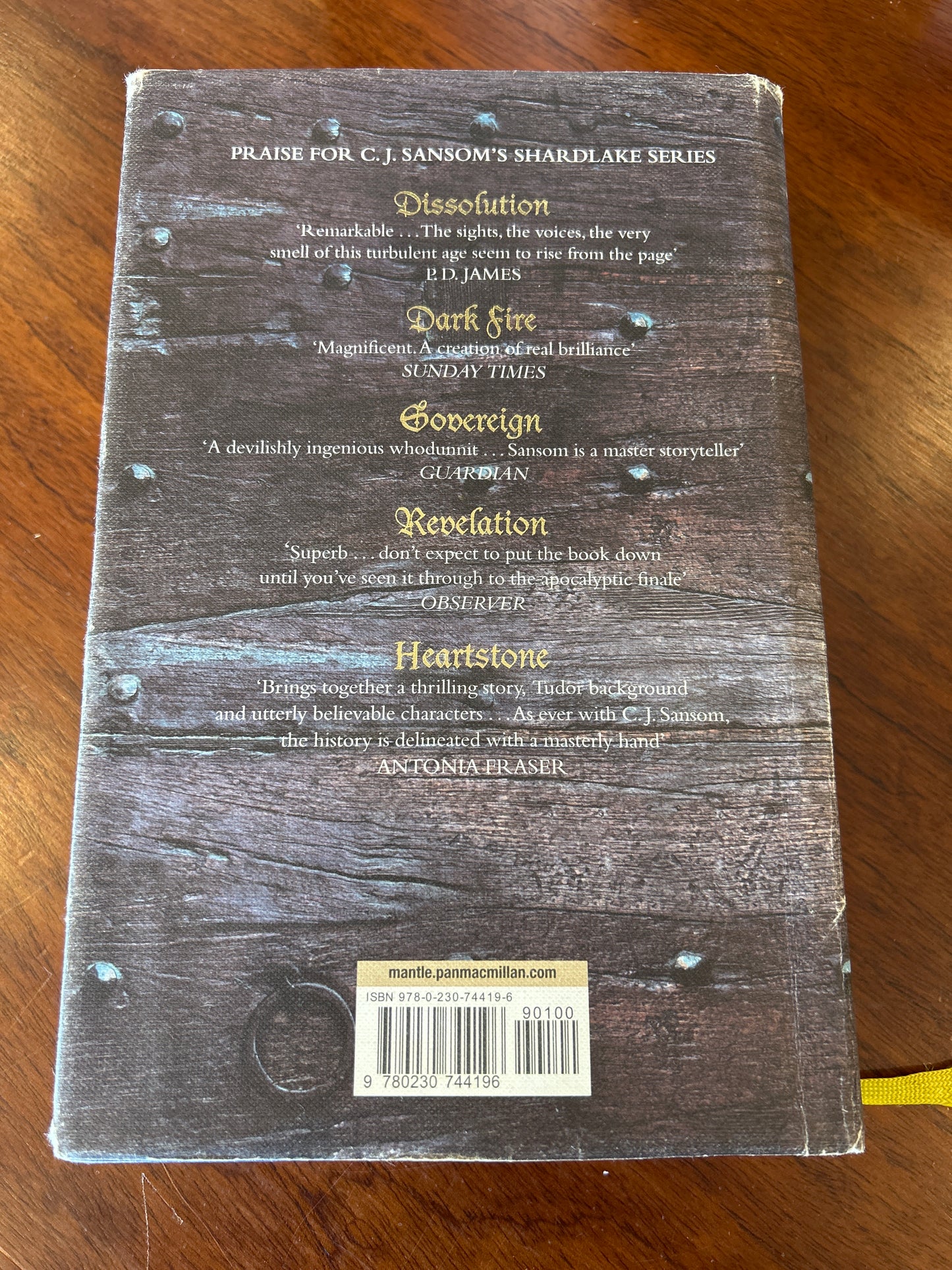 Lamentation. C. J. Sansom. 2014.