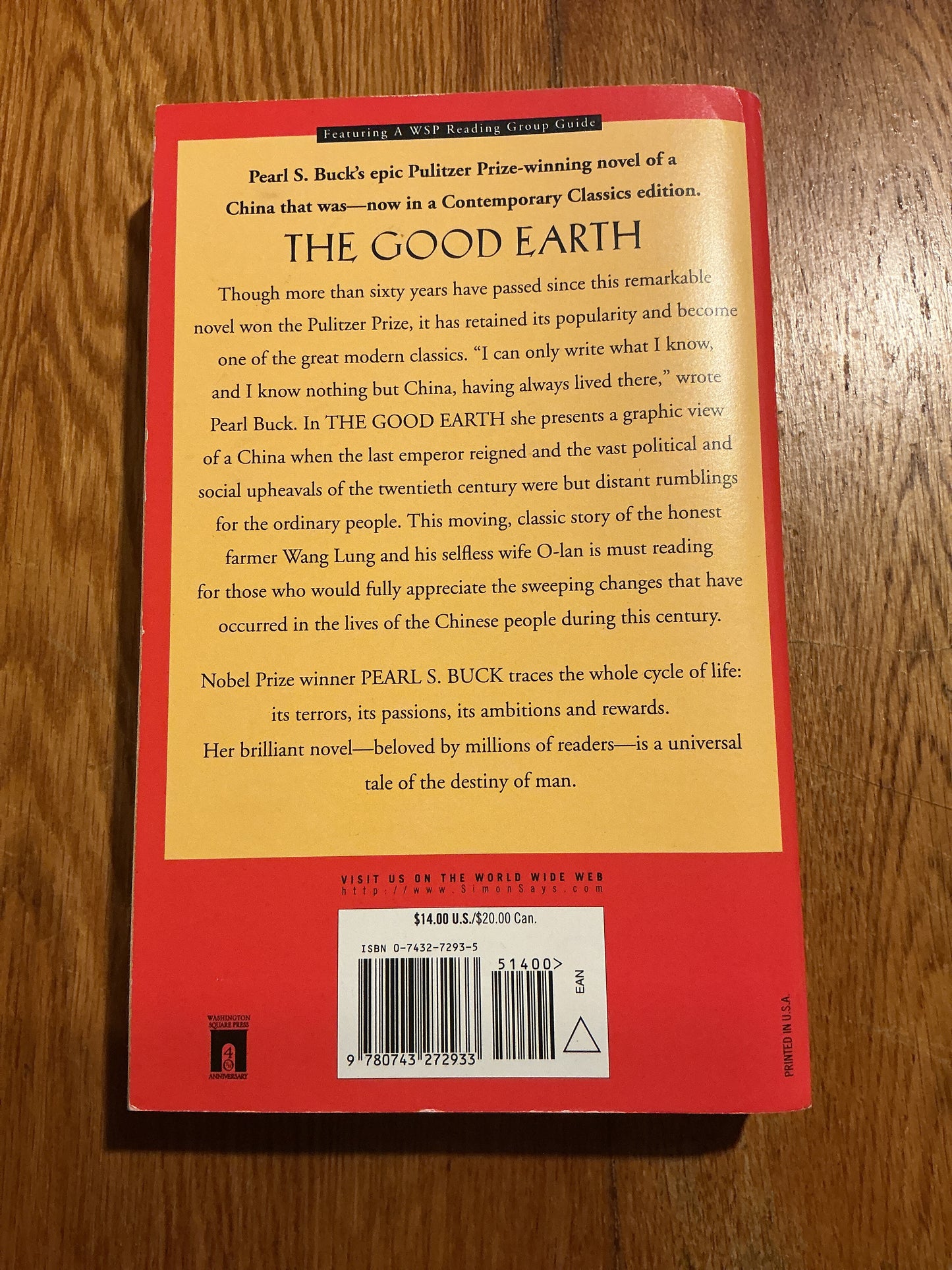 Good earth. Pearl S. Buck. 2004.