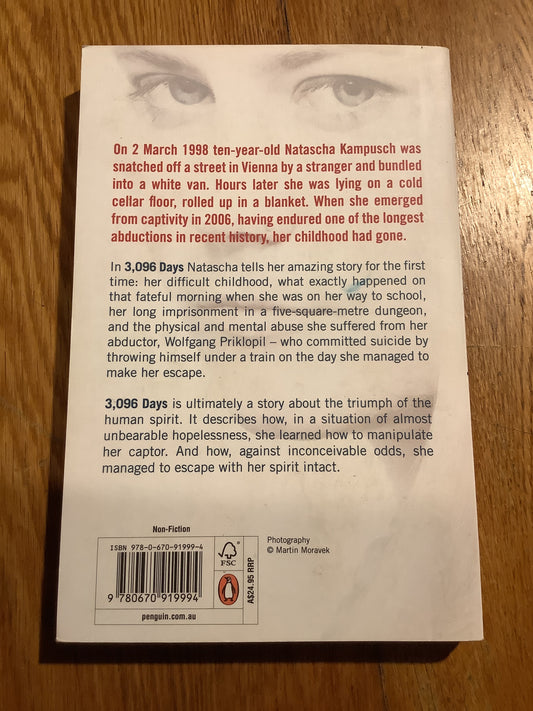 3,096 days. Natascha Kampusch. 2010.