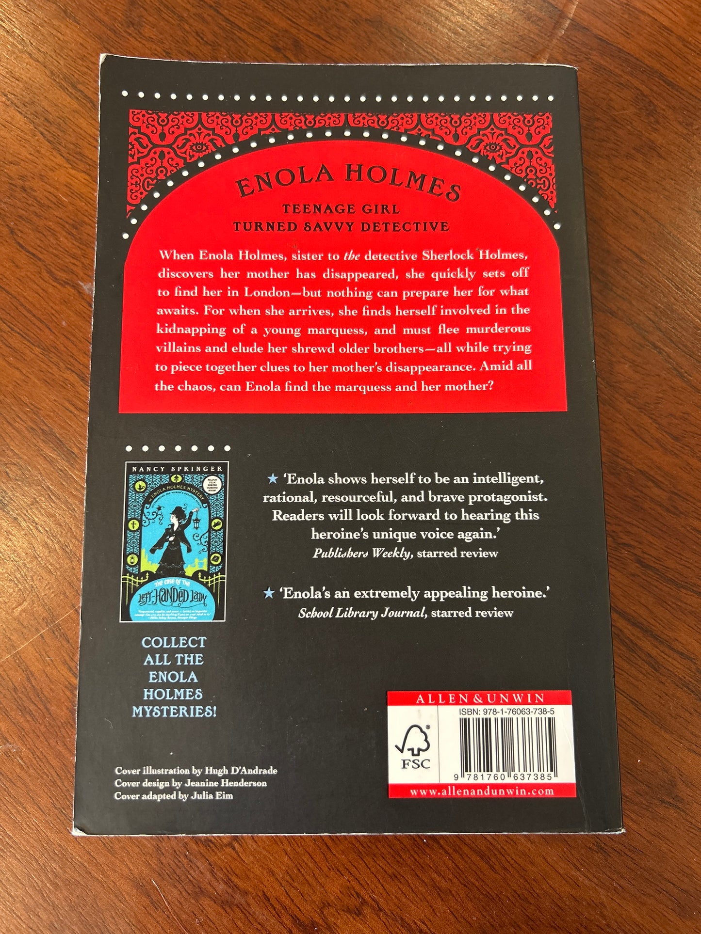 Case of the missing marquess: an Enola Holmes mystery. Nancy Springer. 2018.