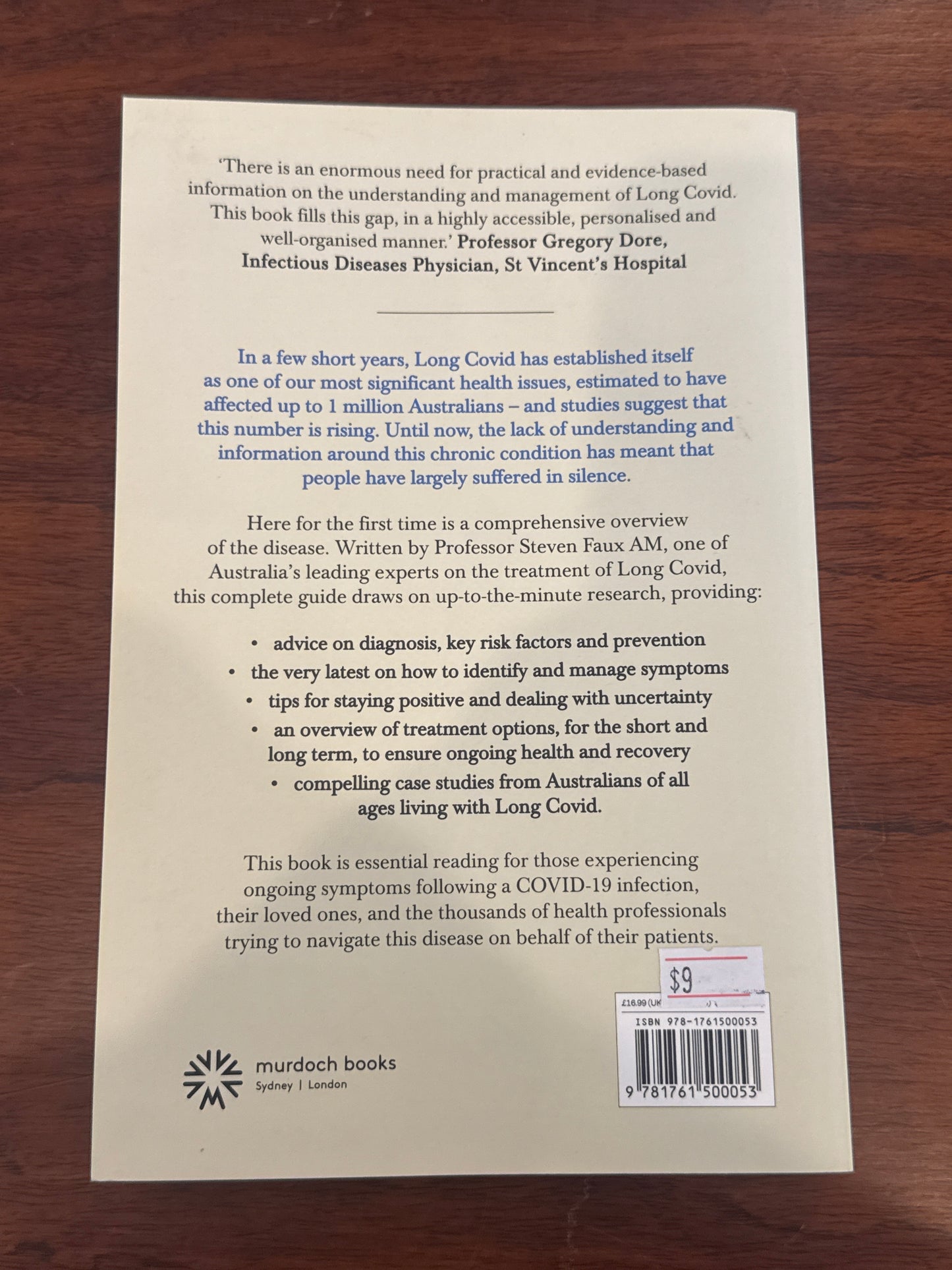Long Covid. Professor Steven Faux. 2024.