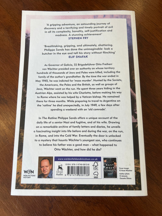 The Ratline: love, lies and justice on the trail of a Nazi fugitive. Philippe Sands. 2020.