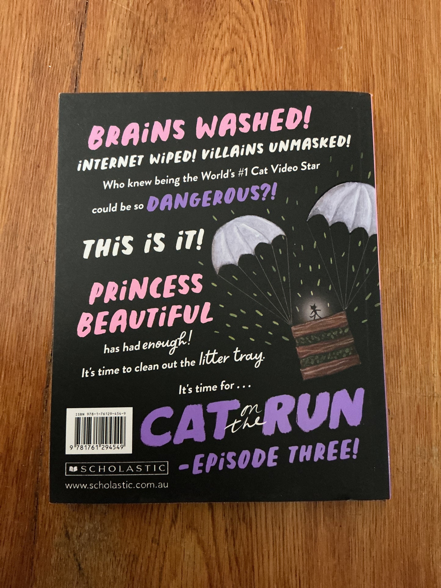 Cat on the run #3: hidden layers. Aaron Blabey. 2025.