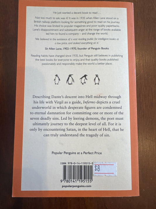 Inferno. Dante Alighieri. 2010.