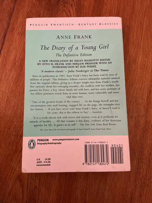 Diary of a young girl. Anne Frank. 1997.