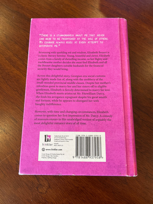 Pride and prejudice. Jane Austen. 2019.