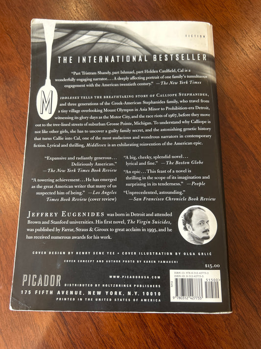 Middlesex. Jeffrey Eugenides. 2002.