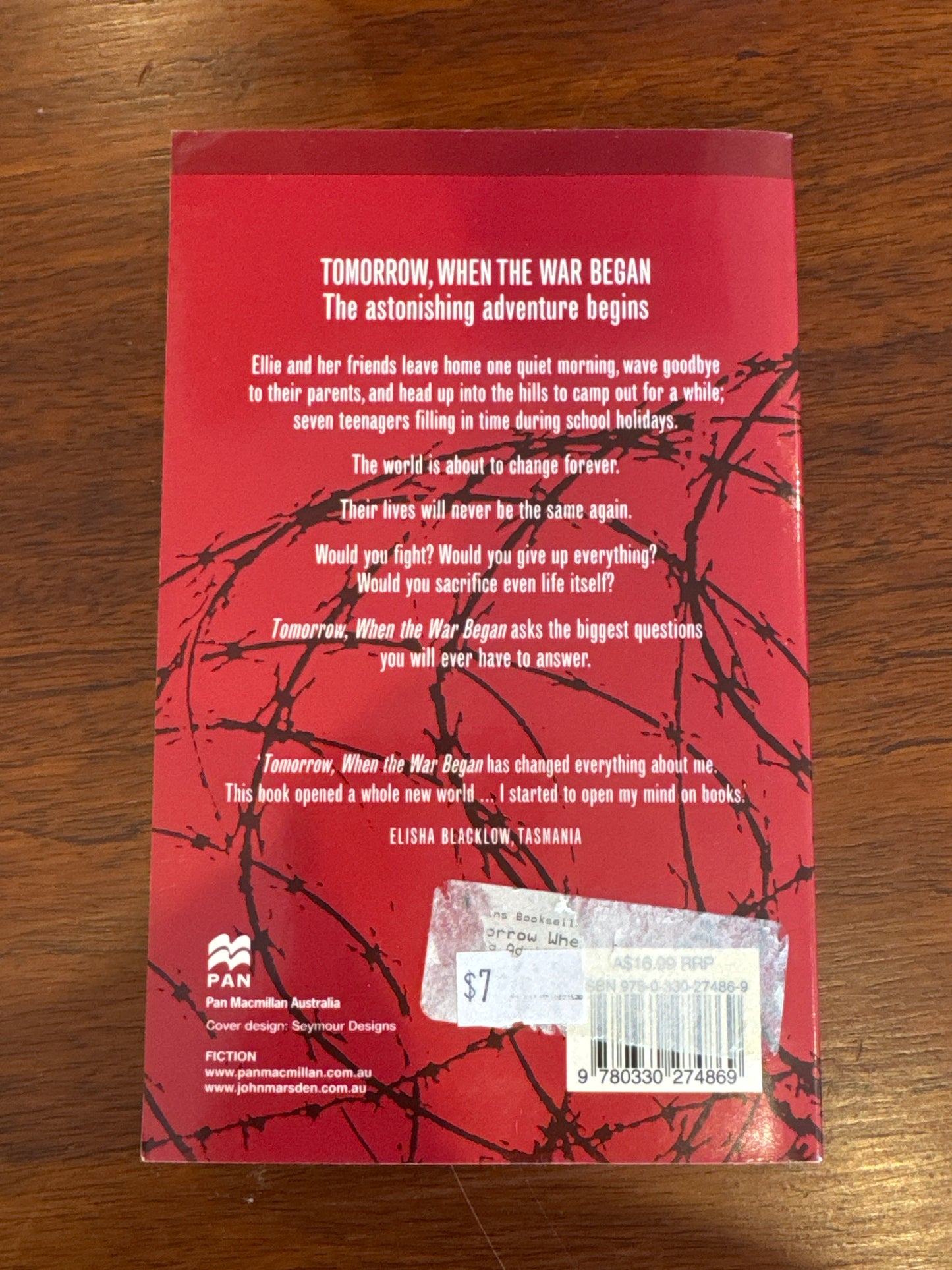 Tomorrow, when the war began. John Marsden. 2017.