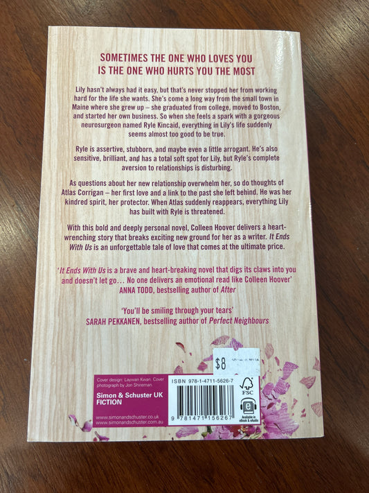 It ends with us. Colleen Hoover. 2016.