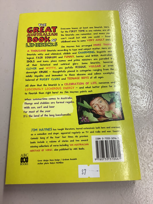 Great Australian book of limericks. Jim Haynes. 2001.
