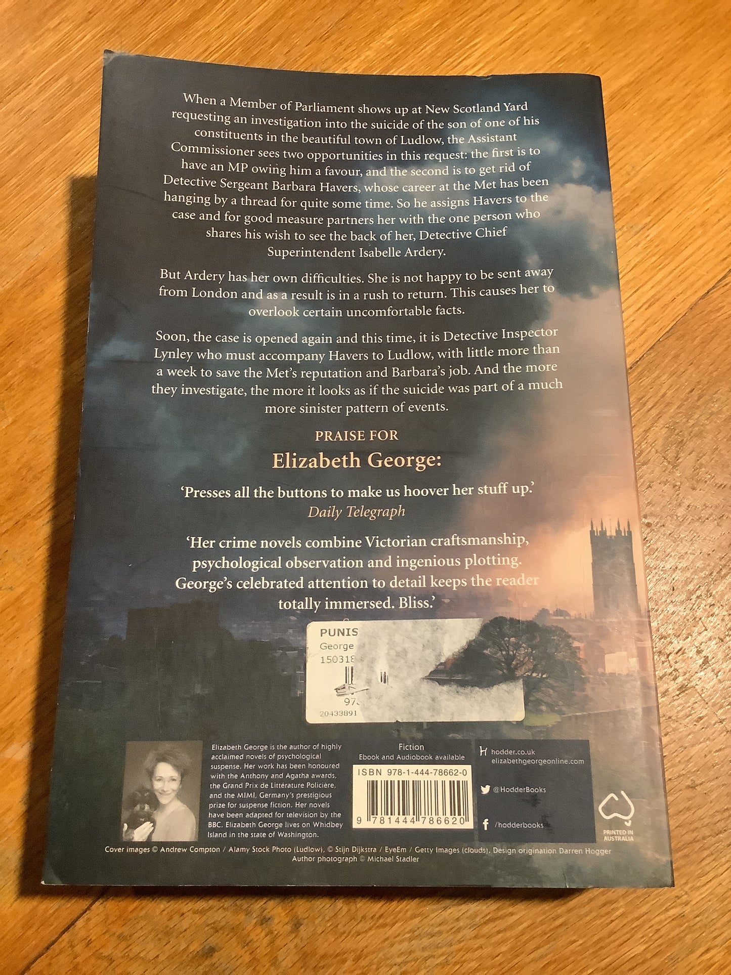 Punishment she deserves. Elizabeth George. 2019.
