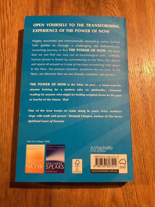 Power of now: a guide to spiritual enlightenment. Eckhart Tolle. 2011.