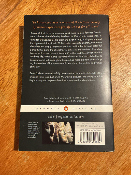 Rome and Italy. Livy. 1982.