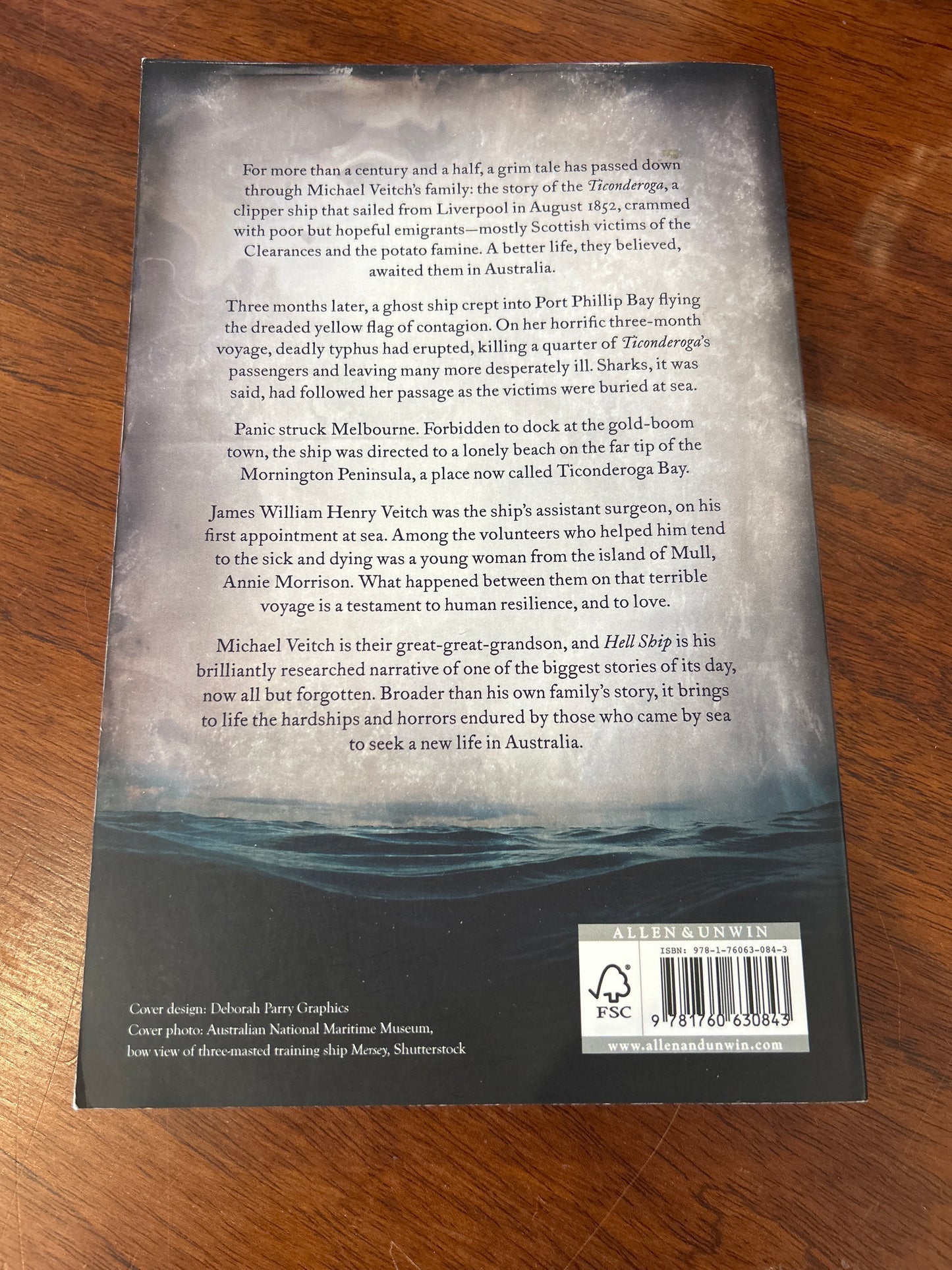 Hell ship: the true story of the plague ship Ticonderoga one of the most calamitous voyages in Australian history. Michael Veitch. 2018.