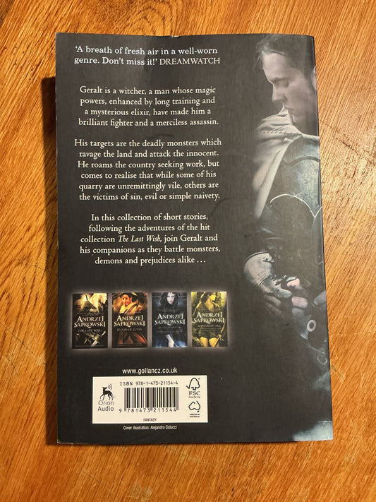 The Witcher: sword of destiny. Andrzej Sapkowski. 2016.