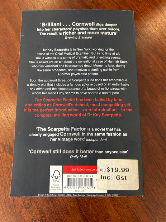 Scarpetta factor. Patricia Cornwell. 2010.