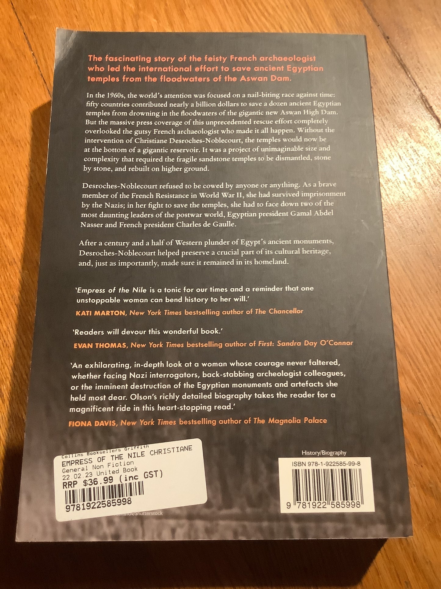 Empress of the Nile: the daredevil archaeologist who saved Egypt’s ancient temples from destruction. Lynne Olson. 2023.