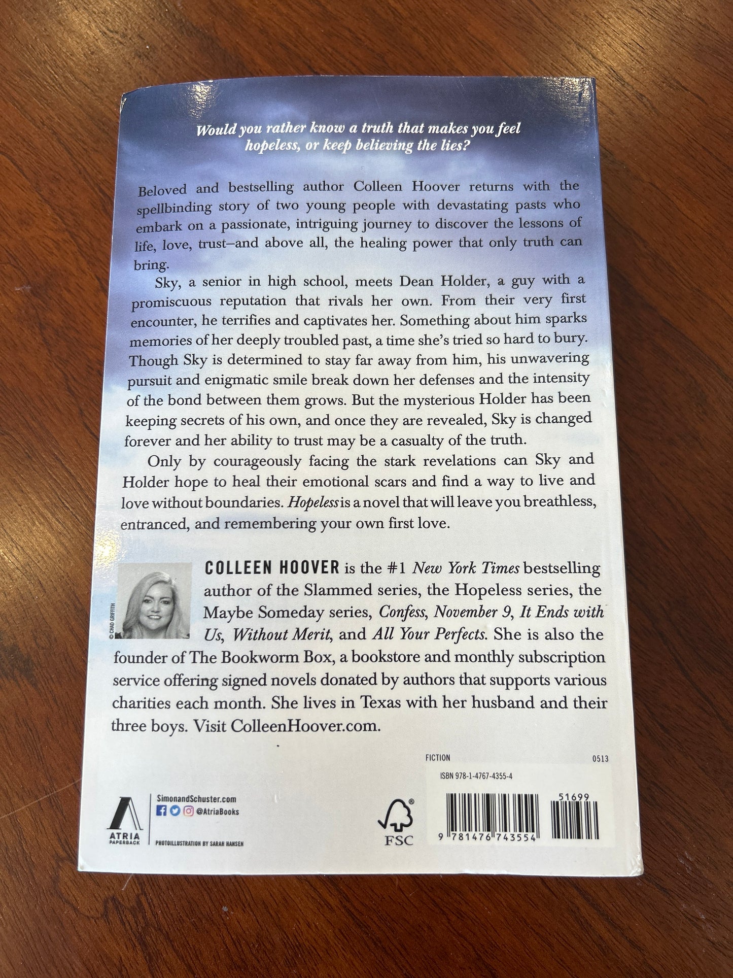 Hopeless. Colleen Hoover. 2013.