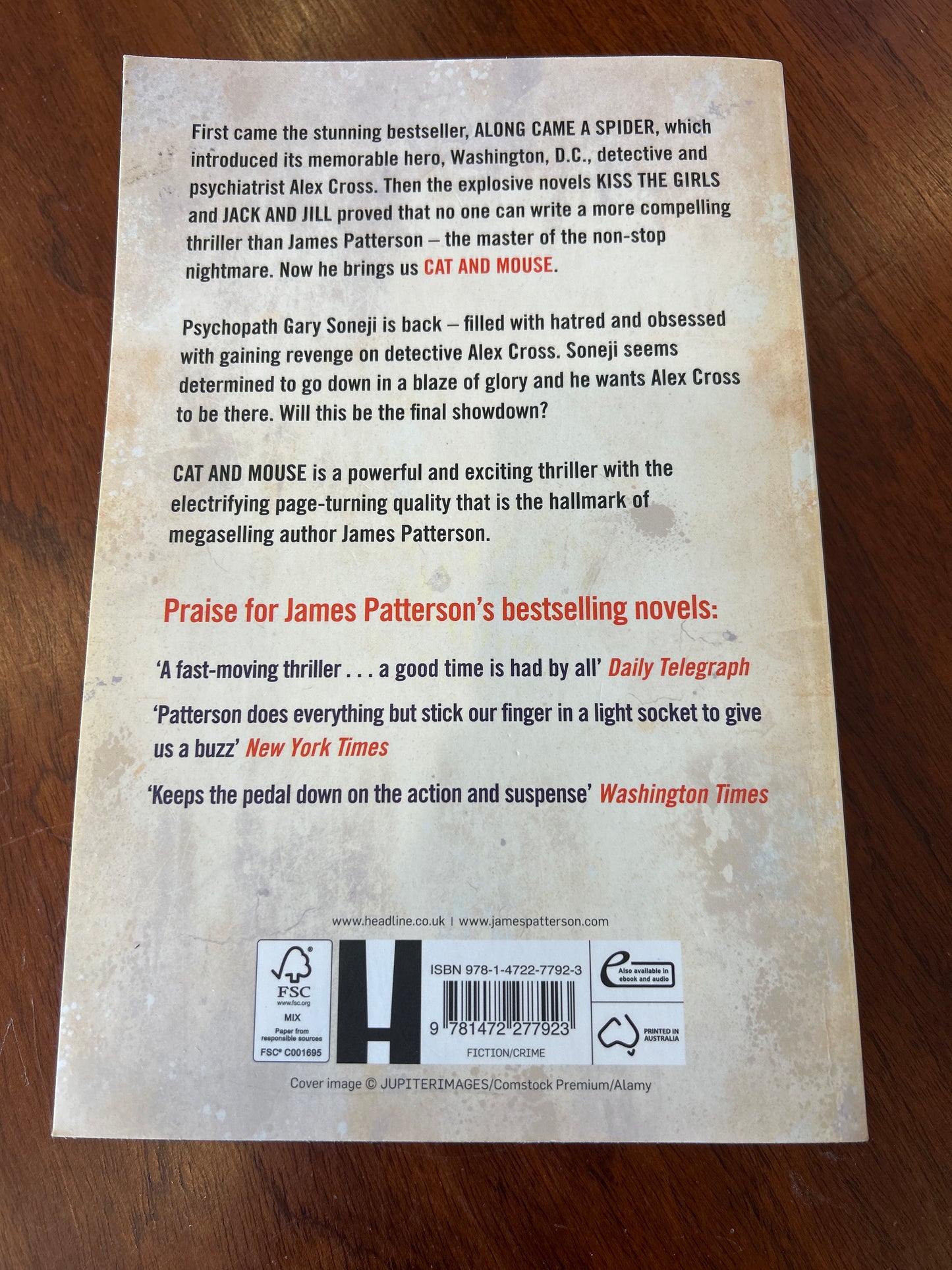 Cat and Mouse. James Patterson. 2014.