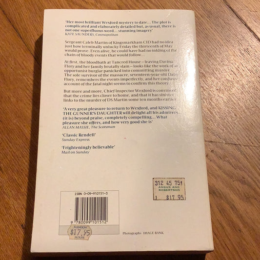 Kissing the gunner's daughter. Ruth Rendell. 1992.