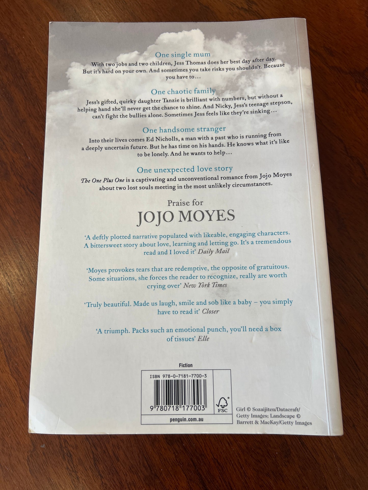 One plus one. Jojo Moyes. 2014.