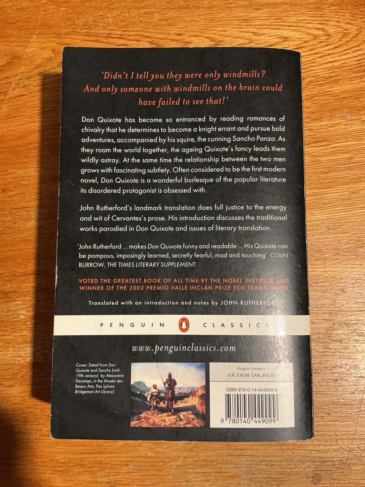 Ingenious Hidalgo Don Quixote de la Mancha. Miguel de Cervantes Saavedra.2003.