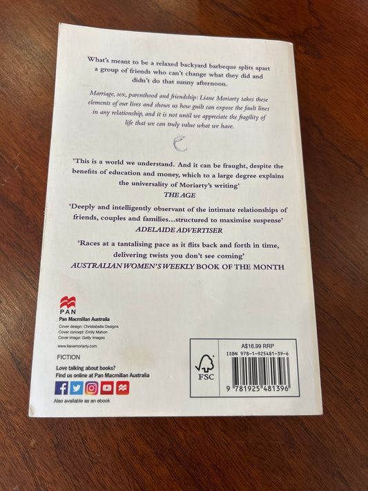 Truly, madly, guilty. Liane Moriarty. 2018.