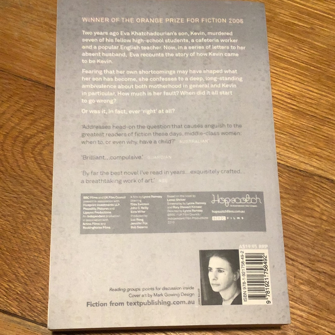 We need to talk about Kevin. Lionel Shriver. 2011.