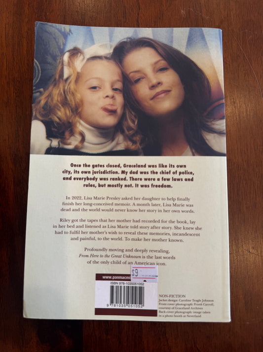 From here to the great unknown. Lisa Marie Presley & Riley Keough. 2024.