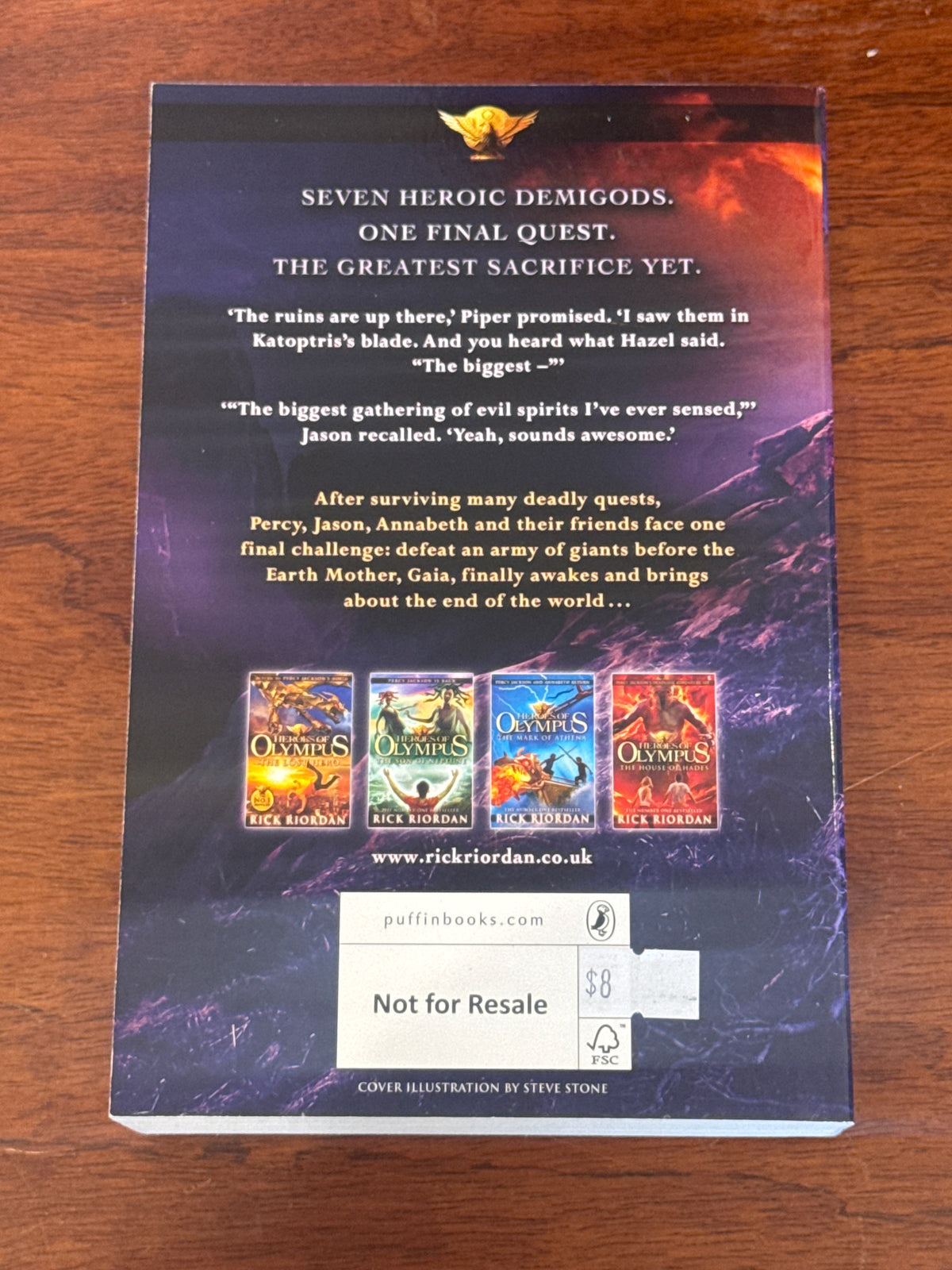 Blood of Olympus. Rick Riordan. 2015.