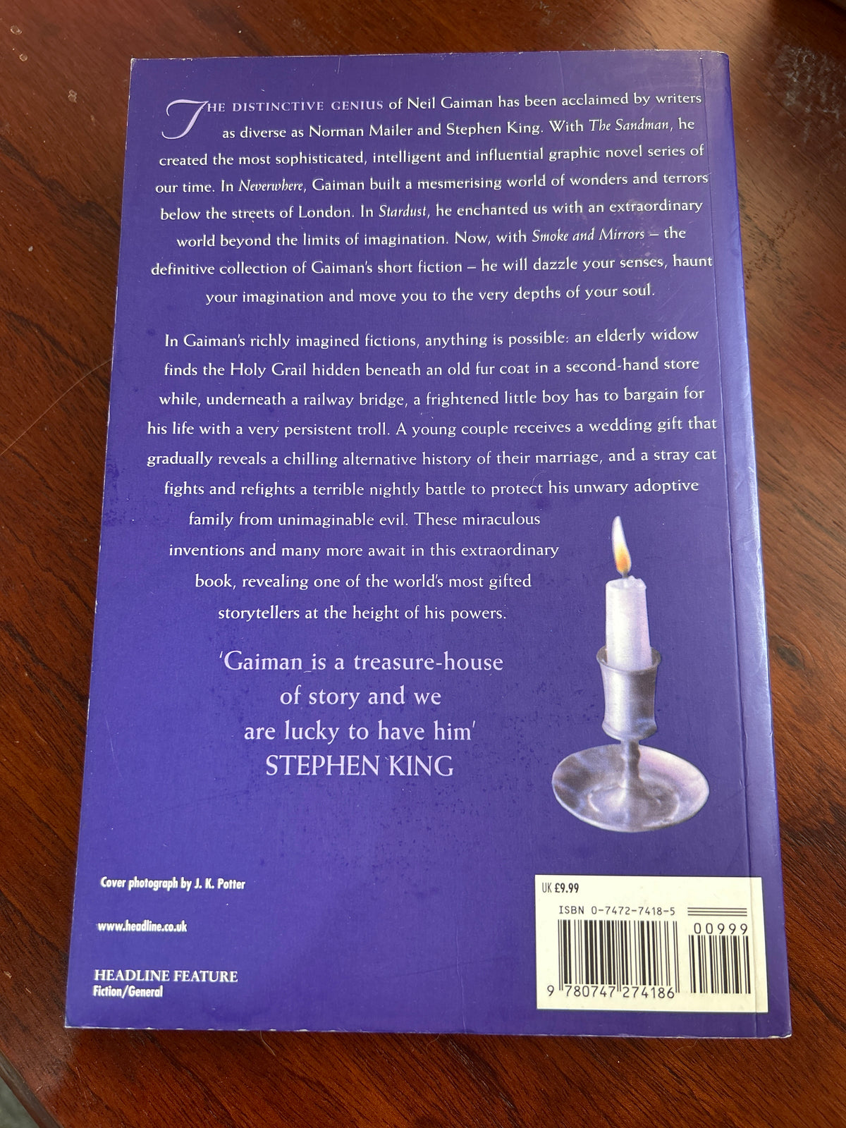 Smoke and mirrors: short fictions and illusions. Neil Gaiman. 1999.