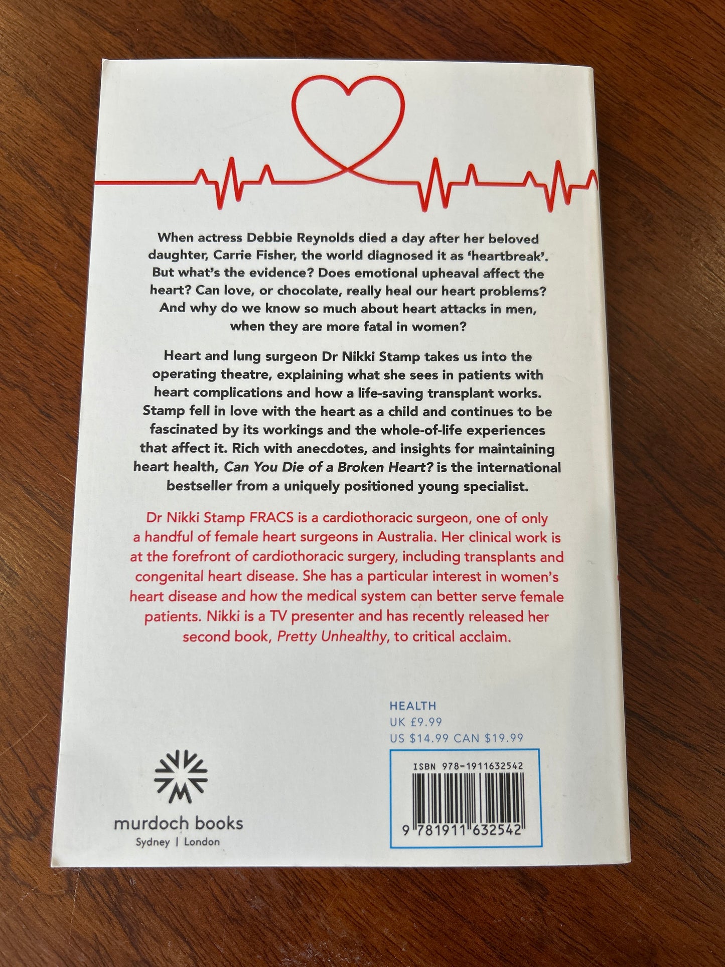 Can you die of a broken heart? a heart surgeon’s insight into keeping your most vital organ healthy. Nikki Stamp. 2020.