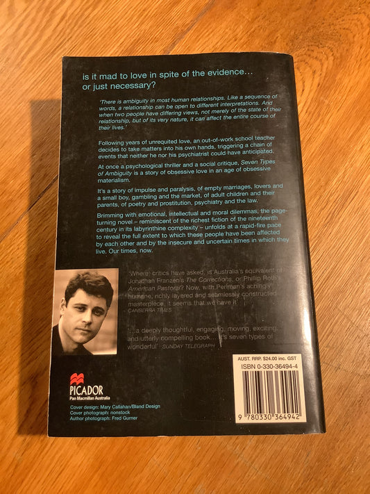 Seven types of ambiguity. Elliot Perlman. 2004.