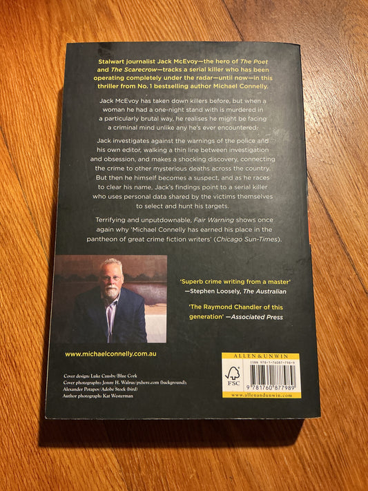 Fair warning. Michael Connelly. 2020.