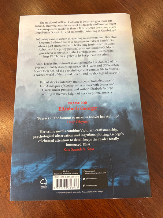 Banquet of consequences. Elizabeth George. 2015.