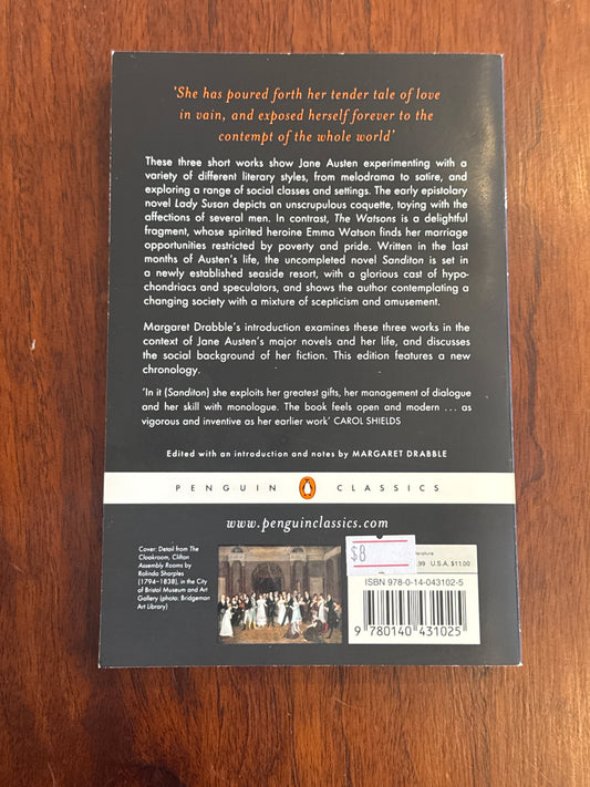 Lady Susan, The Watson and Sanditon. Jane Austen. 2003.
