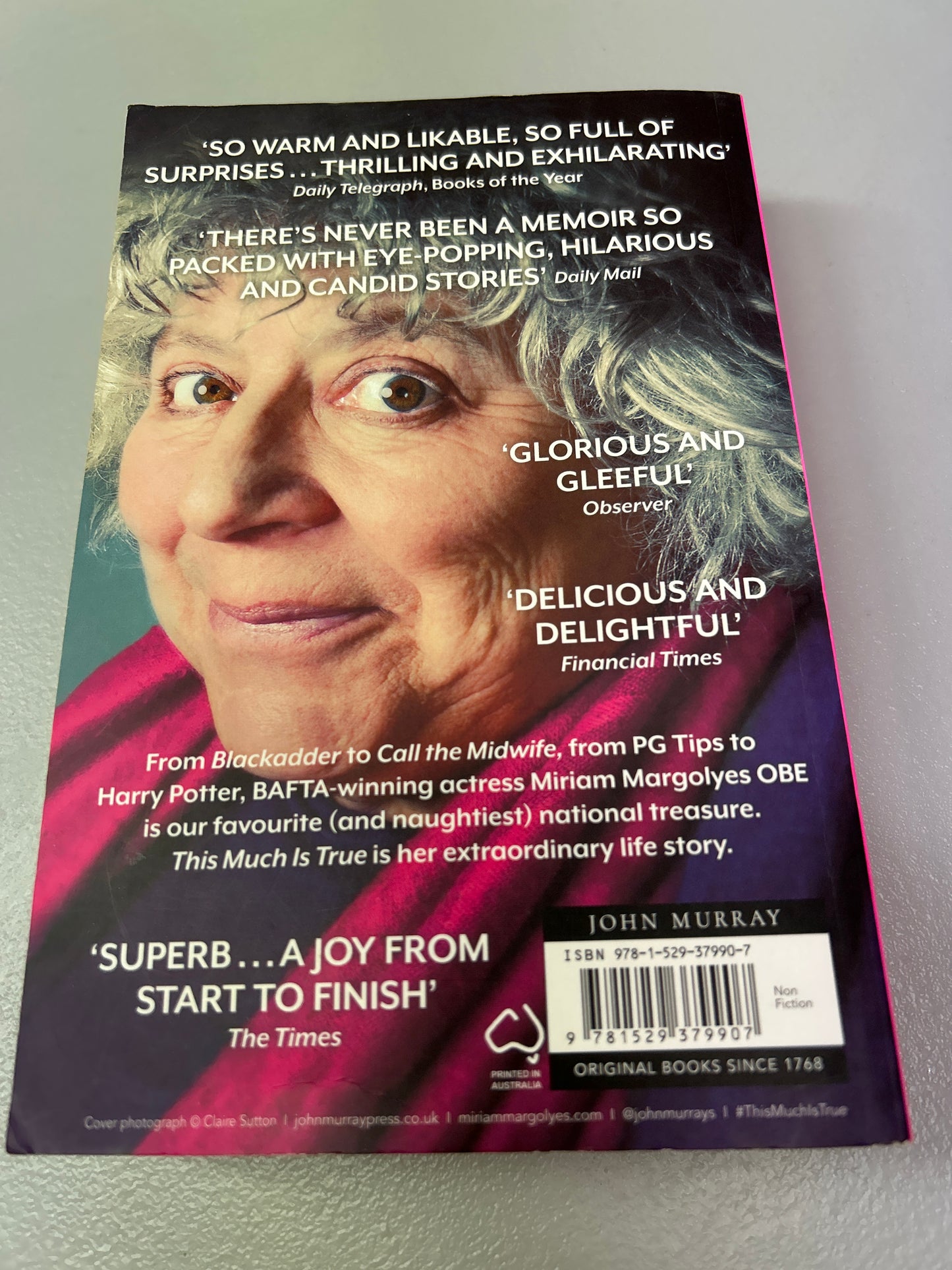 This much is true. Miriam Margolyes. 2021.