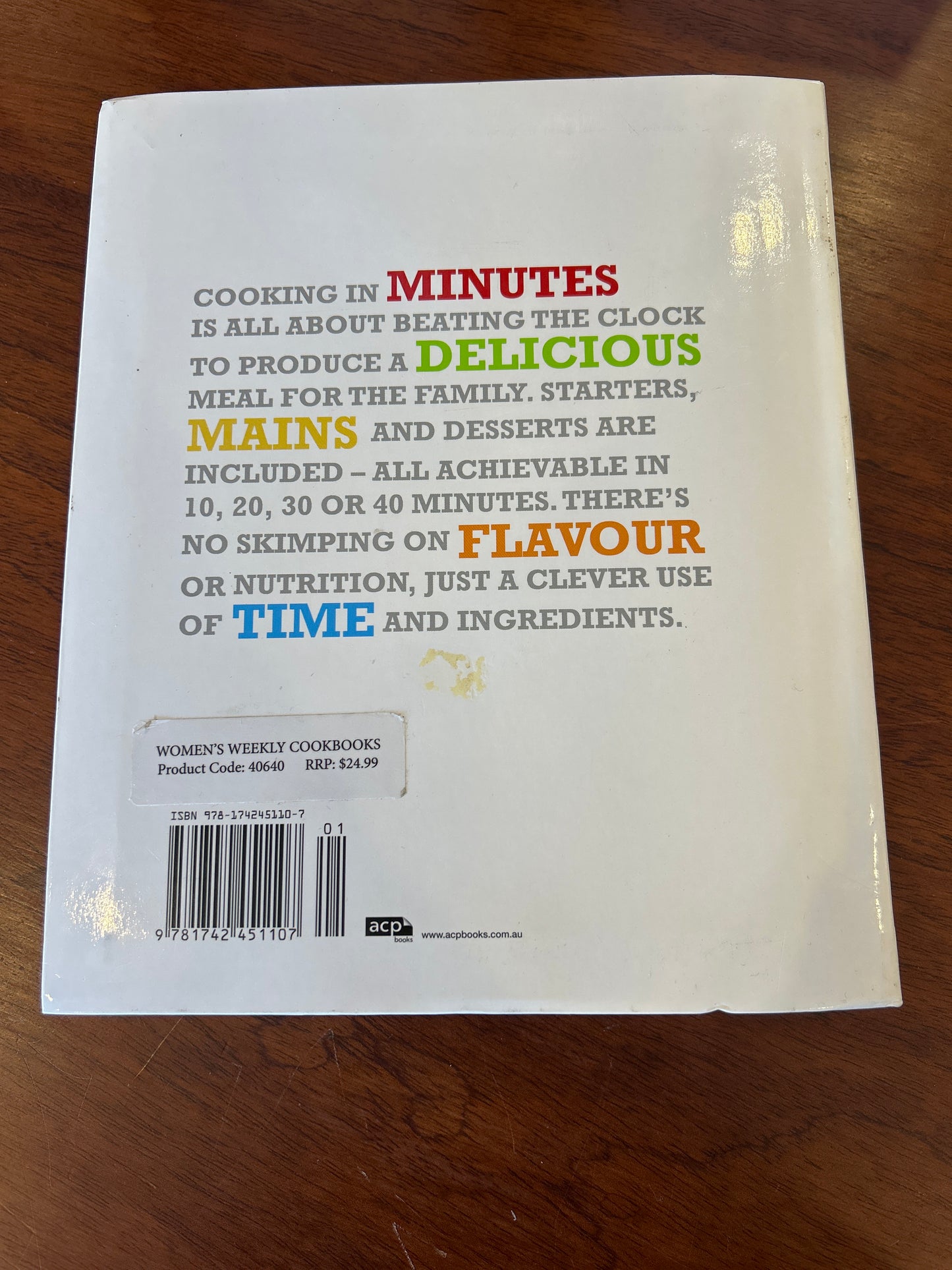 Cooking in 10 20 30 40 minutes. Australian Women’s Weekly. 2012.