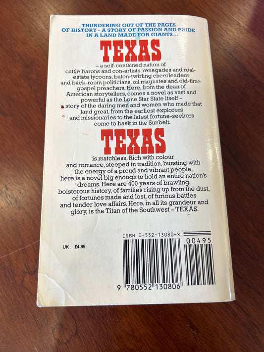 Texas. James Michener. 1987.