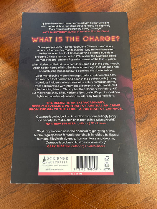 Carnage. Mark Dapin. 2023.