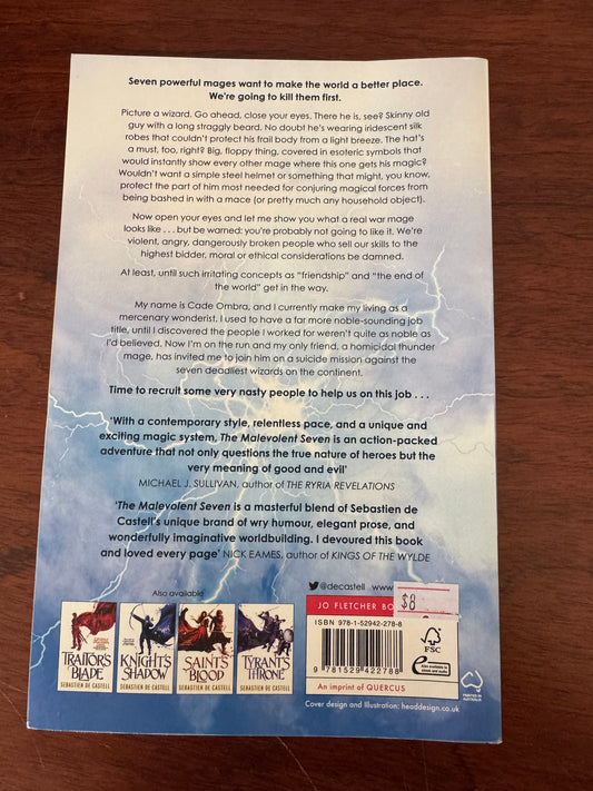 Malevolent Seven. Sebastian De Castell. 2023.