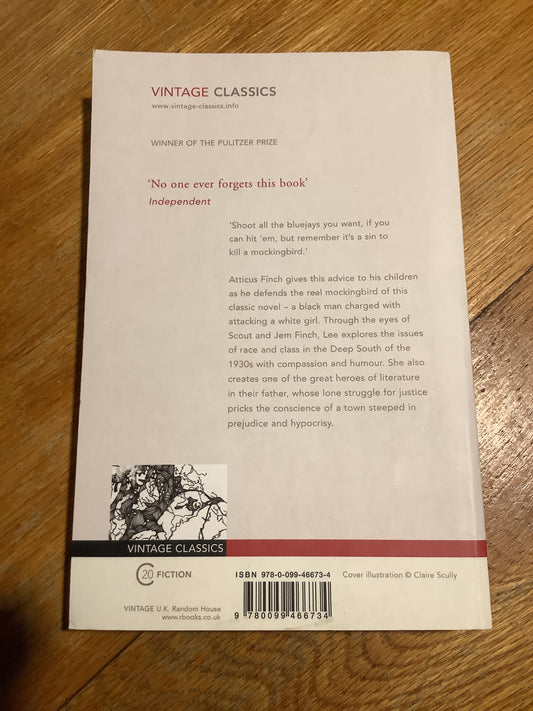 To kill a mockingbird. Harper Lee. 2004.