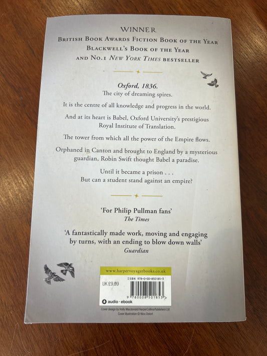 Babel. R.F. Kuang. 2023.