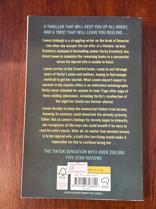 Verity. Colleen Hoover. 2022.