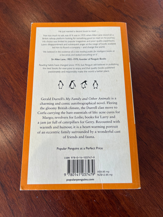 My family and other animals. Gerald Durrell. 2008.