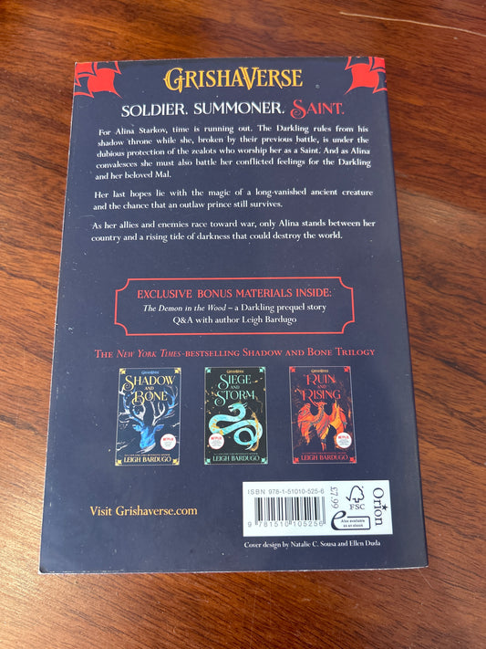 Ruin and rising. Leigh Bardugo. 2018.